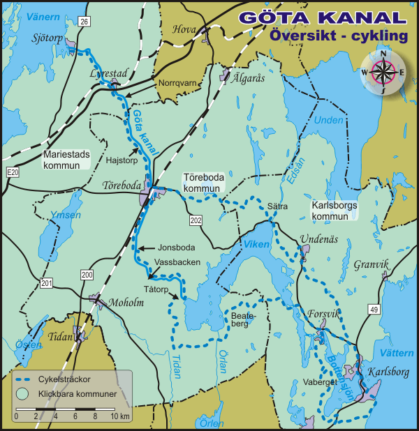 Göta kanal - cykling - Skaraborgsleder