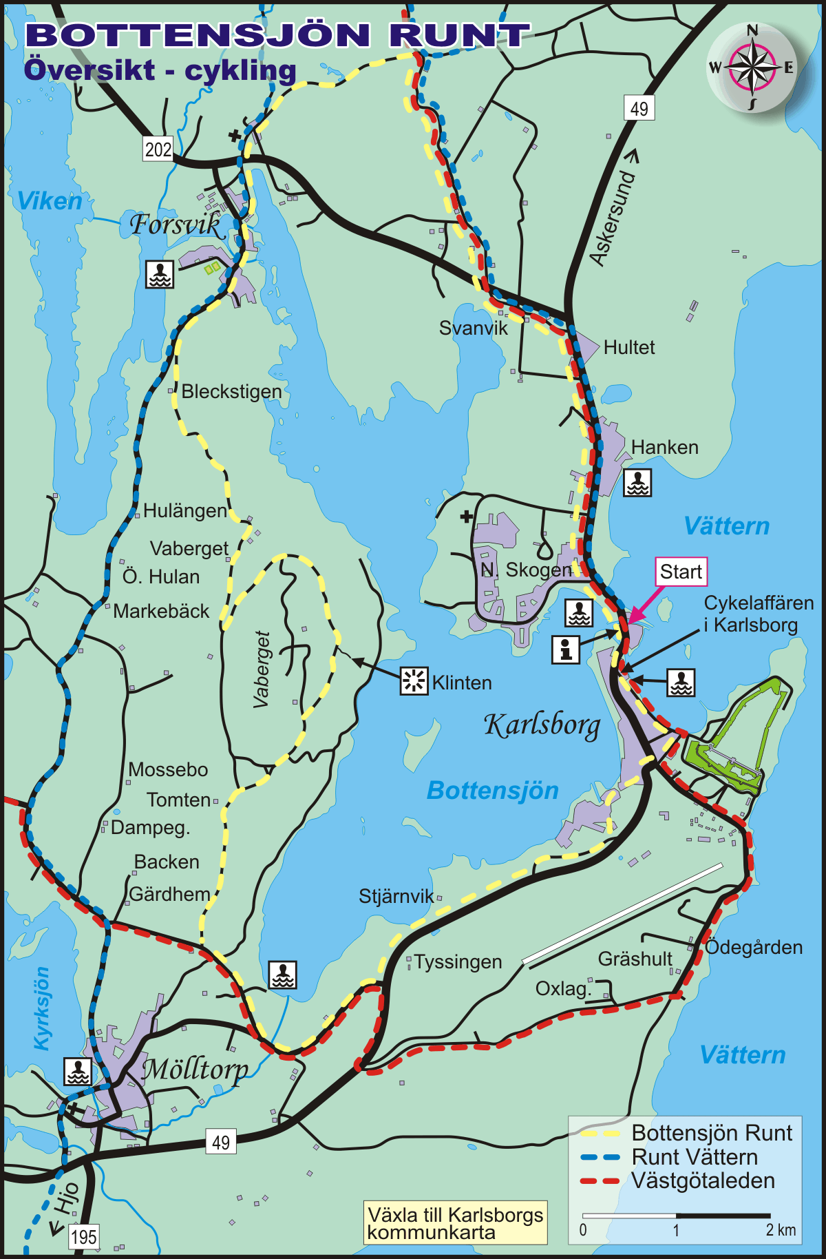 Bottensjön Runt - cykling - Karlsborgs kommun