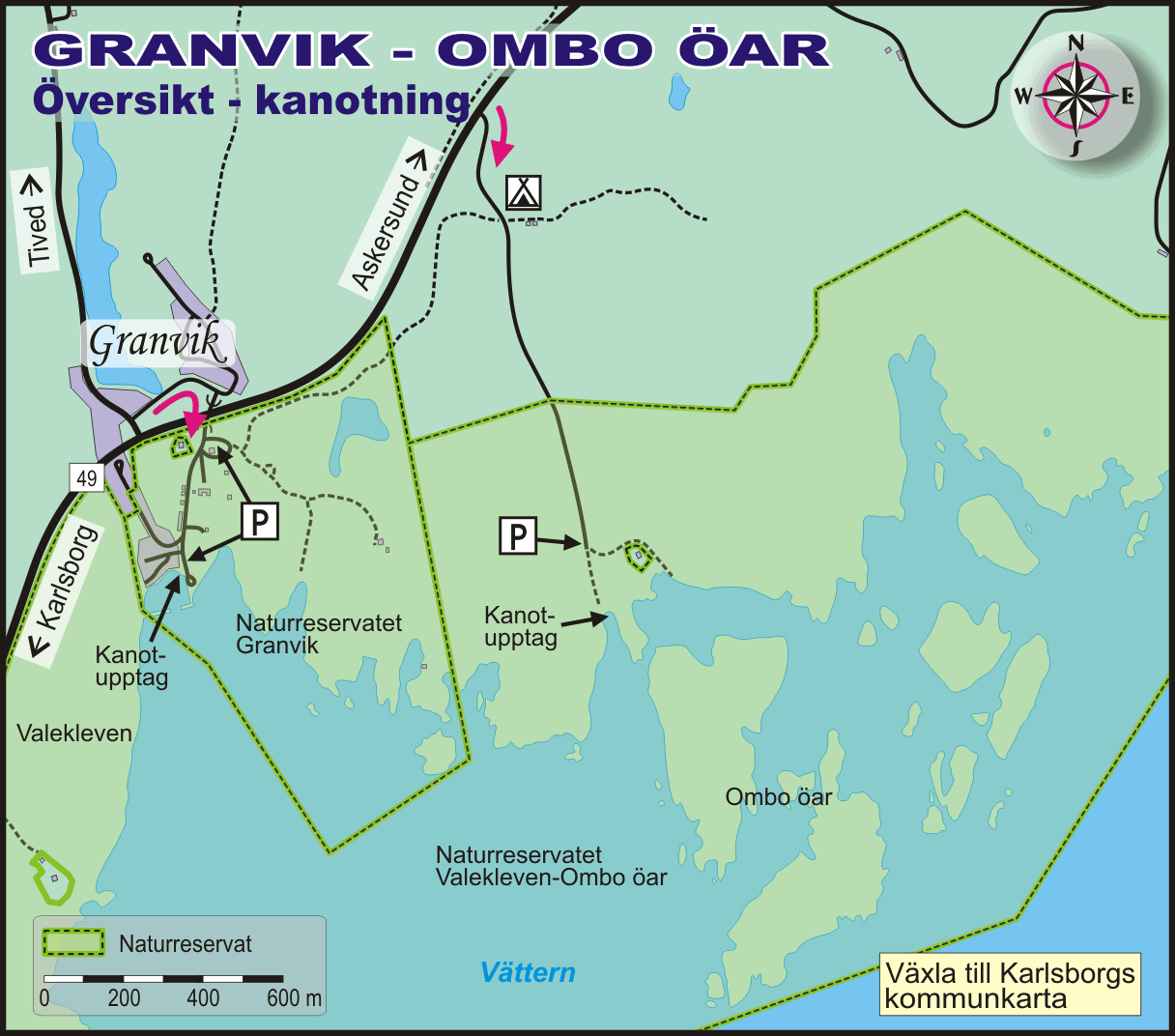 Granvik-Ombo öar - kanotning - Skaraborgsleder